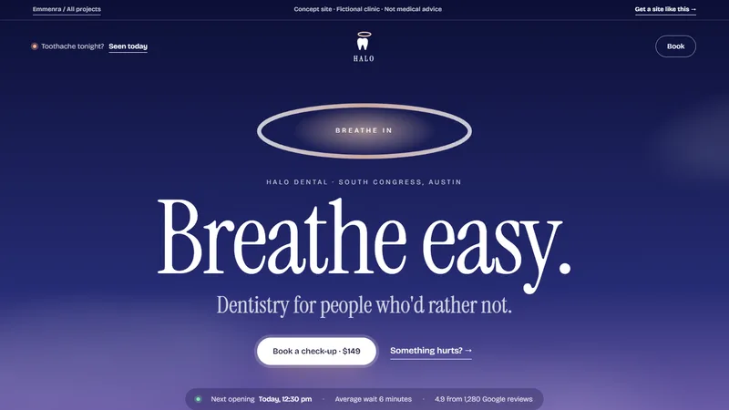 Halo Dental clinic website